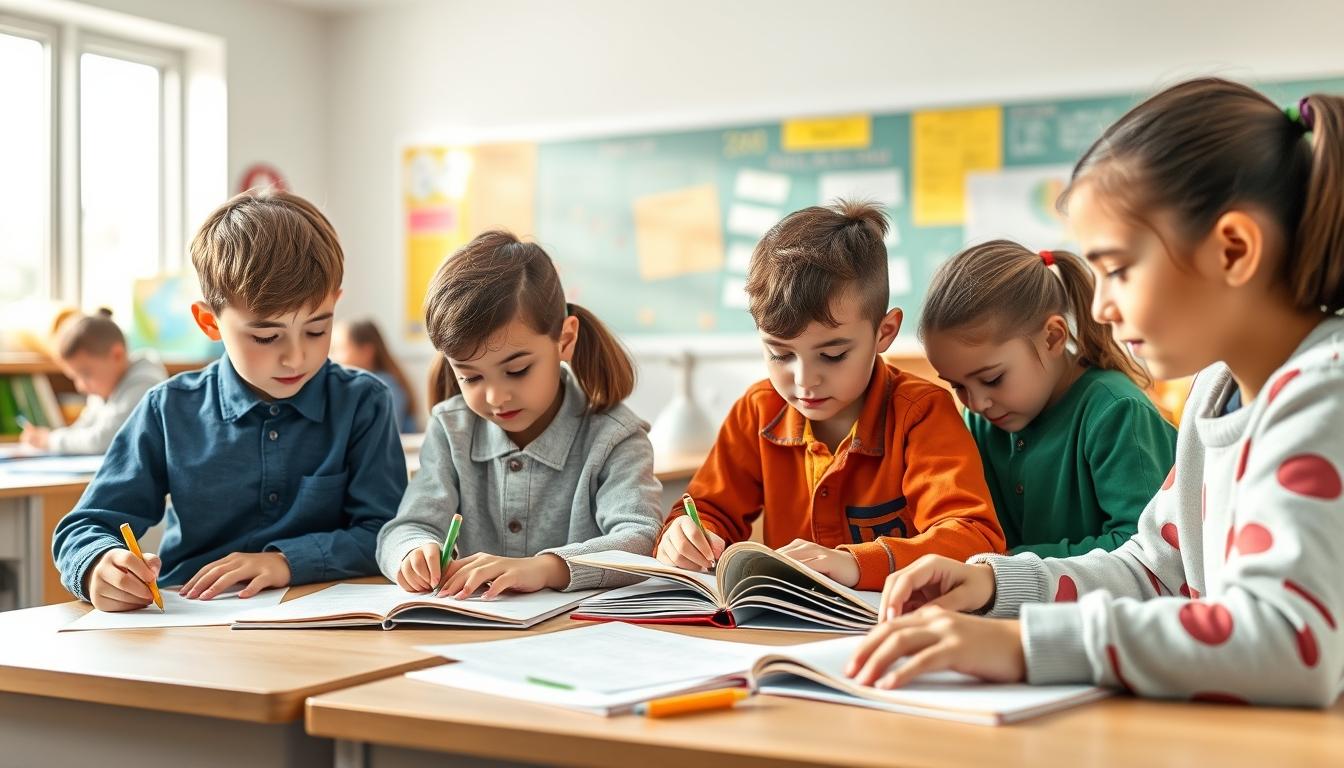 Structured study materials and learning resources on a desk